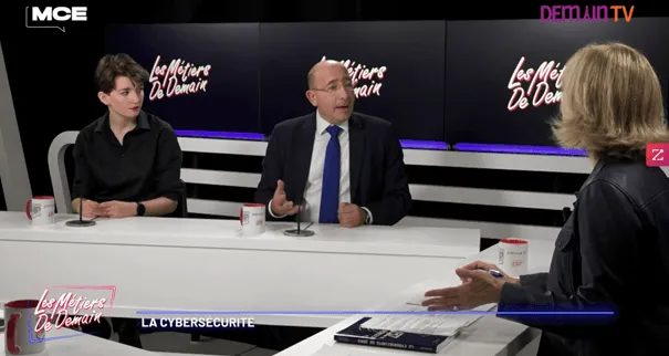 Plateau de l’émission « Les Métiers de Demain » consacrée à la cybersécurité