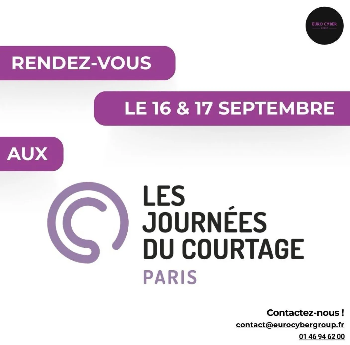 Rendez-vous aux Journées du Courtage, Paris, les 16 et 17 septembre